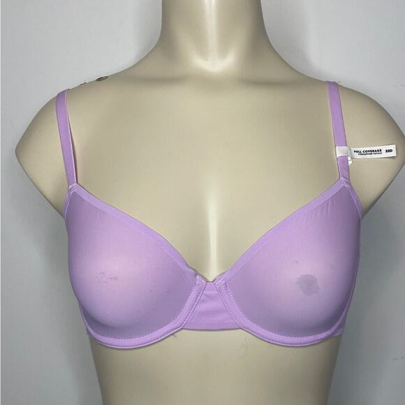 Smoothez Aerie Women's Size 32D Microfiber Unlined Full Coverage Bra Purple NWT - Picture 2 of 9